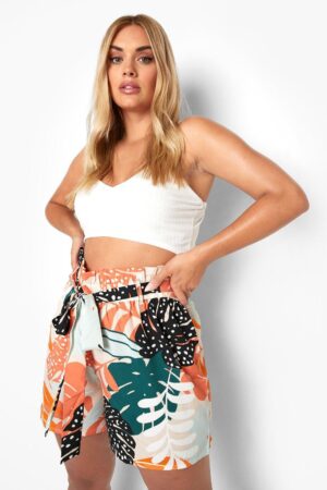 M7C002 WZORZYSTE KOLOROWE SPODENKI SZORTY BOOHOO PLUS 44 - obrazek 4