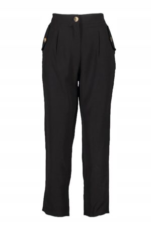 M8F007 BOOHOO CZARNE MATERIAŁOWE SPODNIE 7/8 Z KIESZENIAMI 38 M - obrazek 2