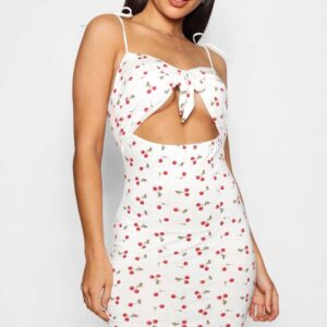 M2F110 BOOHOO BIAŁA SUKIENKA TUBA WĘZEŁ 32 XXS