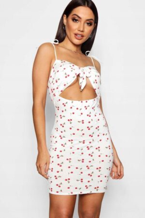 M2F110 BOOHOO BIAŁA SUKIENKA TUBA WĘZEŁ 32 XXS