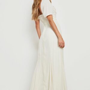 X5F014 BOOHOO DRAPOWANA SUKIENKA SZYFON MAXI 42 XL