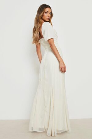 X5F014 BOOHOO DRAPOWANA SUKIENKA SZYFON MAXI 42 XL