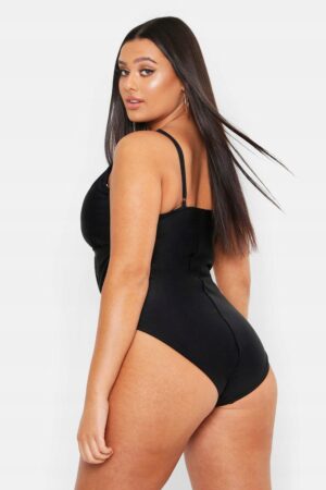 X9E320 BOOHOO PLUS STRÓJ KĄPIELOWY CZARNY 46 46 - obrazek 2