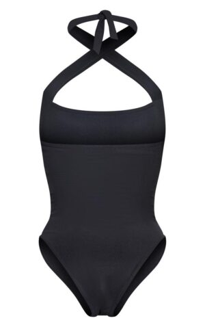 Z7F202 ASYMETRYCZNE PRĄŻKOWANE BODY CZARNE PRETTYLITTLETHING 38 - obrazek 4