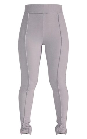 Z6D208 PLT SZARE LEGGINSY Z ROZCIĘCIAMI 36 S - obrazek 2