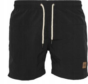 Z5E004 URBAN CLASSICS CZARNE SPODENKI PLAŻOWE SZORTY LOGO 4XL - obrazek 2