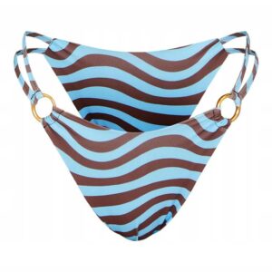 X6B008 PLT DÓŁ OD BIKINI NIEBIESKO-BRĄZOWY XS