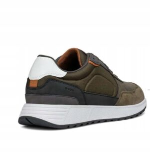 K1A108 GEOX MOLVENO MĘSKIE BUTY SPORTOWE NISKIE SKÓRZANE KHAKI 44 - obrazek 2