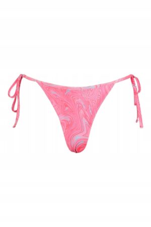 X5G113 BOOHOO DÓŁ BIKINI WIĄZANY RÓŻOWY MARMUR 44 - obrazek 5