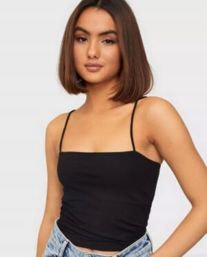 M0G218 GINA TRICOT TOP CZARNY DAMSKI 2-PACK. M - obrazek 2