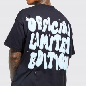 X2E110 BOOHOOMAN T-SHIRT MĘSKI CZARNY W NAPISY S 36 S