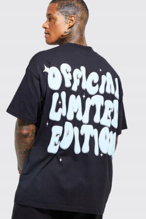 X2E110 BOOHOOMAN T-SHIRT MĘSKI CZARNY W NAPISY S 36 S