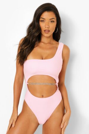 X3D101 BOOHOO RÓŻOWY KOSTIUM KĄPIELOWY WYCIĘTY 42 XL XL - obrazek 3
