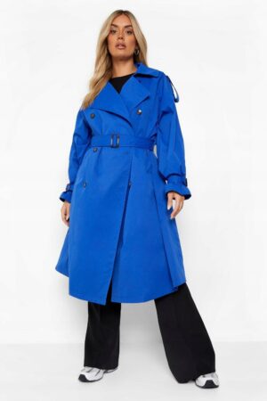 Z9A007 BOOHOO PLUS KLASYCZNY TRENCZ KOBALT 4XL