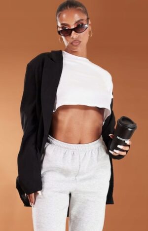 M4E316 PRETTYLITTLETHING DAMSKI GŁADKI TOP DOPASOWANY 36 - obrazek 3