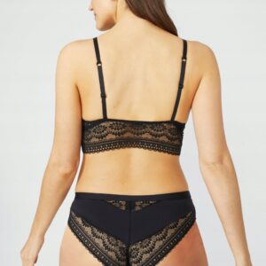M5A024 DEBENHAMS CZARNE FIGI BRAZYLIANY KORONKA S