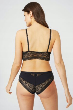 M5A024 DEBENHAMS CZARNE FIGI BRAZYLIANY KORONKA S