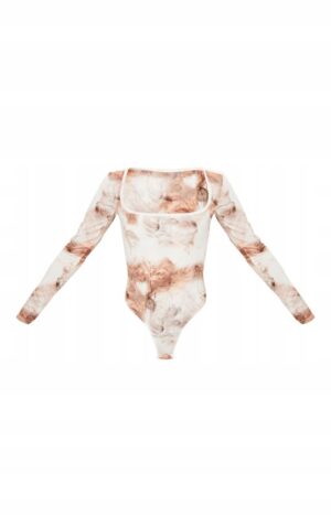 M2G107 DOPASOWANE BODY Z DŁUGIM RĘKAWEM OMBRE PRETTYLITTLETHING L - obrazek 6