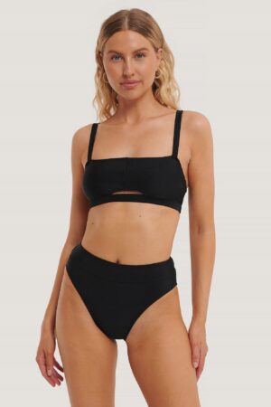 Z2B306 NA-KD TOP BIKINI GÓRA BANDEAU CZARNY _ L - obrazek 2