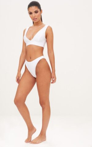 Z3F008 BIUSTONOSZ OD BIKINI BIAŁY DEKOLT V PRETTYLITTLETHING 36 - obrazek 3