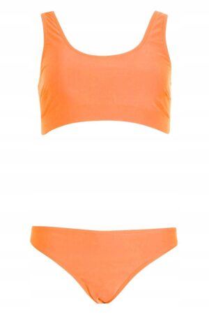 X9E110 BOOHOO NEONOWY TOP BIKINI POMARAŃCZOWY L - obrazek 4
