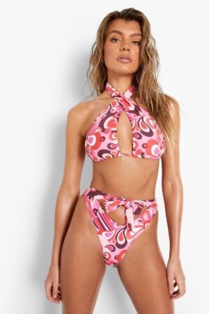 X7F012 BOOHOO STRÓJ KĄPIELOWY DÓŁ FIGI WZÓR XS - obrazek 4