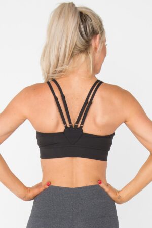 Z0D302*TONED CZARNY CROP TOP FITNESS S 36 A00 - obrazek 4