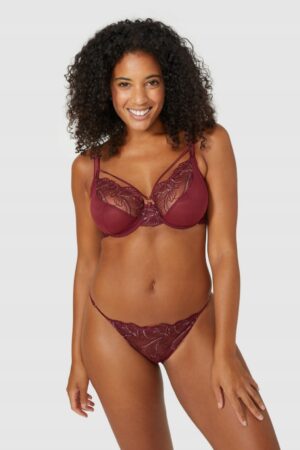 X8B001 DEBENHAMS KORONKOWE FIGI BORDOWE 42 XL