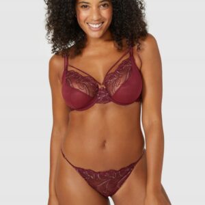 X8B001 DEBENHAMS KORONKOWE FIGI BORDOWE 42 XL