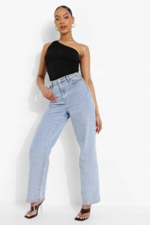 X1A112*BOOHOO CZARNE BODY ASYMETRYCZNA XL 42 A00