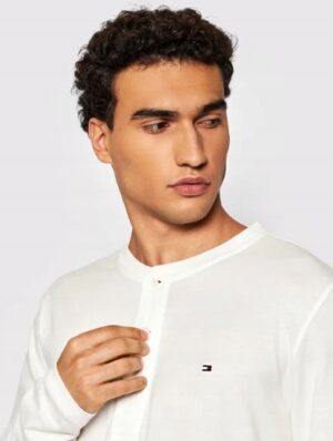 X5D302 TOMMY HILFIGER BIAŁA BLUZKA DŁUGI RĘKAW XS - obrazek 4
