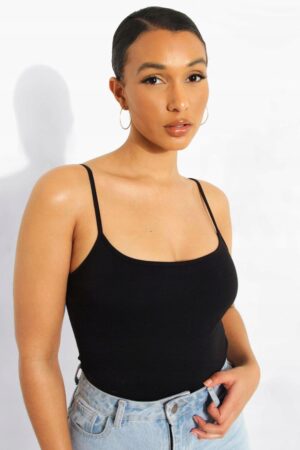 Z9B306*BOOHOO CZARNE BODY BASIC RAMIĄCZKA XL A00 - obrazek 3