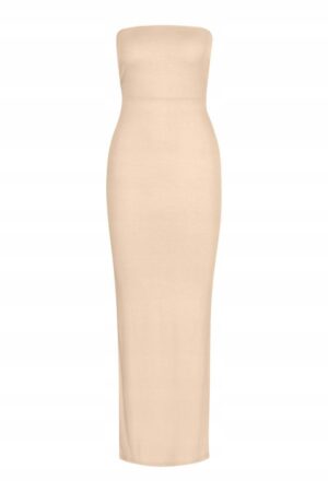 M3F002 BOOHOO PETITE BEŻOWA SUKIENKA MAXI M/L M/L - obrazek 4
