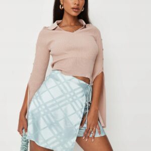 M1D207 MISSGUIDED ŻAKARDOWA SPÓDNICA SATYNA 46 3XL
