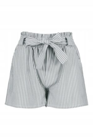 Z1A030 BOOHOO SPODENKI DAMSKIE KRÓTKIE SZARE W PASKI CASUAL 42 - obrazek 2
