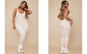 M0A112 RÓŻOWY KOMBINEZON PRĄŻKOWANY BEZ RĘKAWÓWPRETTYLITTLETHING 36