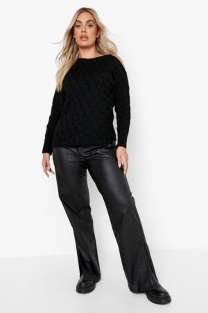 M0A022 BOOHOO SWETR DAMSKI PLUS ASYMETRYCZNY 44 - obrazek 4