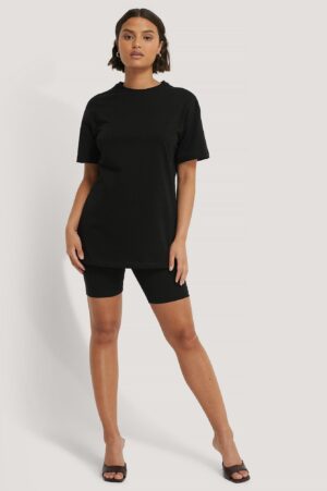 Z4G009 TRENDYOL KLASYCZNY CZARNY T-SHIRT BASIC XS - obrazek 5