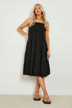 Z2A101 BOOHOO MATERNITY CZARNA SUKIENKA MIDI XXL - obrazek 3