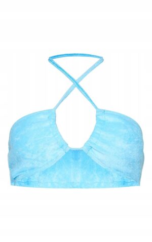 X2B014 PLT NIEBIESKIE BIKINI FROTOWE TOP M 38 M - obrazek 5