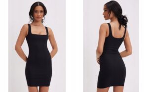 M3E010 NELLY SUKIENKA DAMSKA CZARNA MINI BASIC M