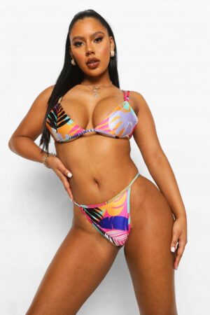 X3D011 BOOHOO KOLOROWE BIKINI FIGI TANGA 40 L L - obrazek 2