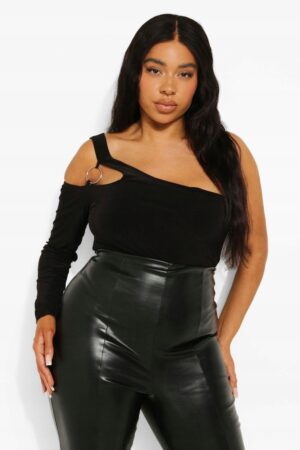 X2D106 BOOHOO PLUS CZARNE BODY ASYMETRYCZNE 54 7XL 7XL - obrazek 2