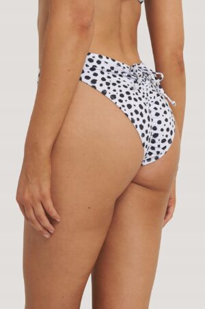 Z2F005 NA-KD DÓŁ OD BIKINI ŁACIATY BIAŁY _ S - obrazek 4