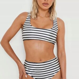 X7F114 BOOHOO DÓŁ OD BIKINI DAMSKI W PASKI 40