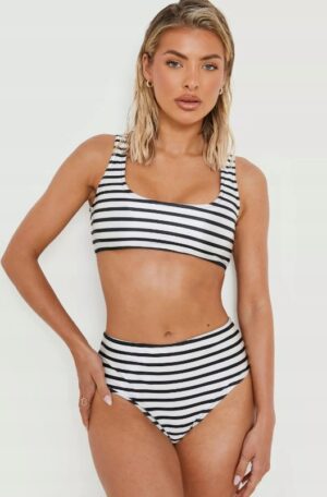 X8G313 BOOHOO DÓŁ OD BIKINI DAMSKI W PASKI 38 - obrazek 3