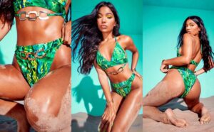 X2B010 PLT DAMSKIE MAJTKI BIKINI ZIELONE 38 M
