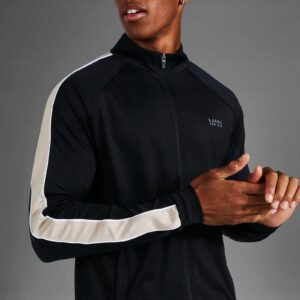 X4B303 BOOHOO MAN CZARNA BLUZA SPORTOWA ZAMEK 40 L L