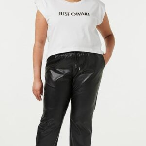 X8A010 JUST CAVALLI DAMSKI T-SHIRT BIAŁY Z LOGO XL