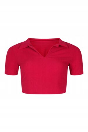 X9C216 BOOHOO KRÓTKIE POLO DAMSKIE PRĄŻKI 40 - obrazek 5